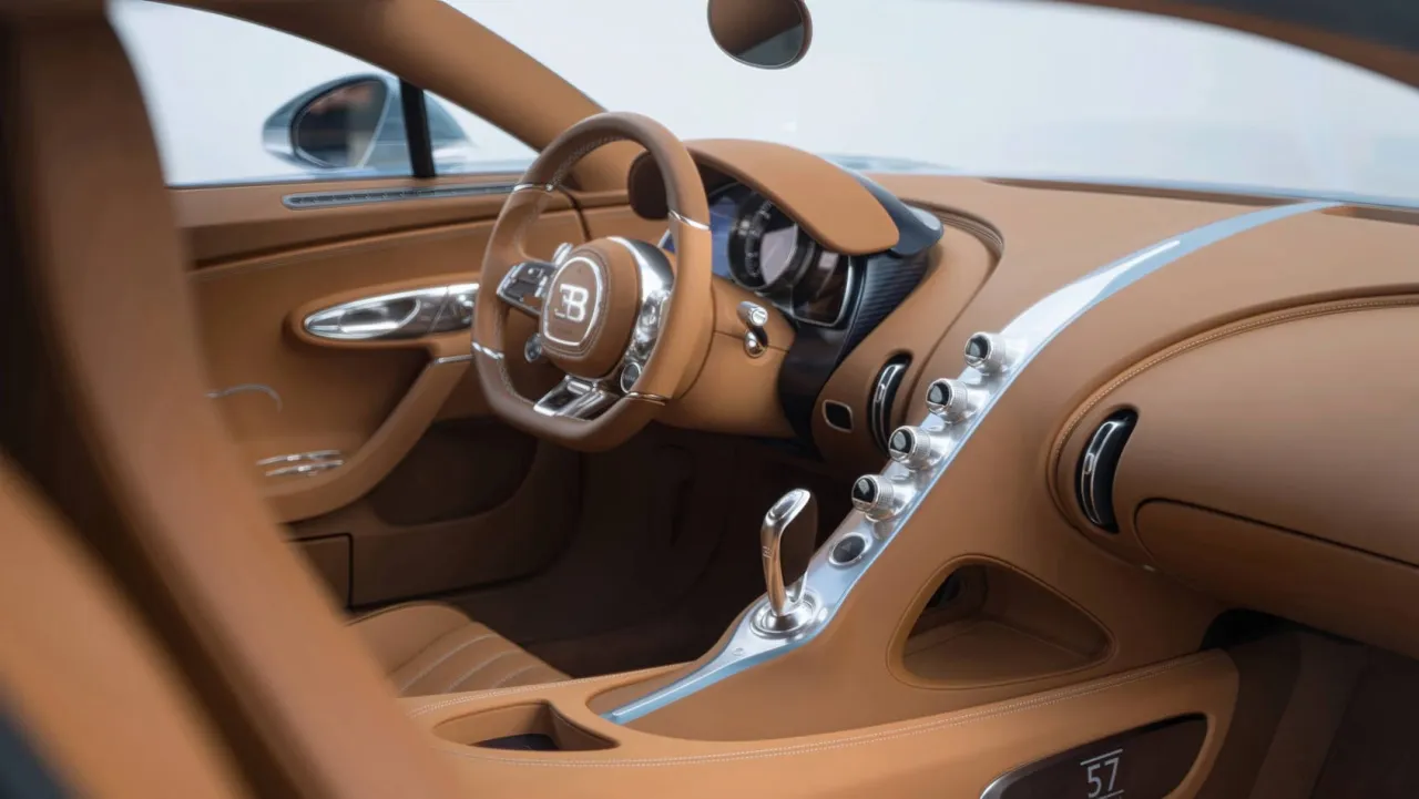 Wnętrze Bugatti Chiron