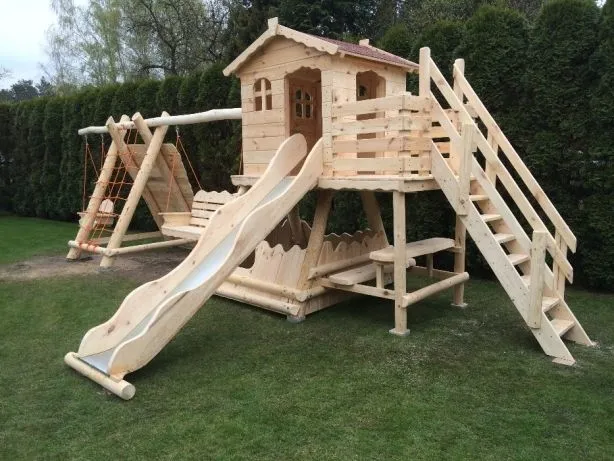 drewno na plac zabaw sosna modrzew