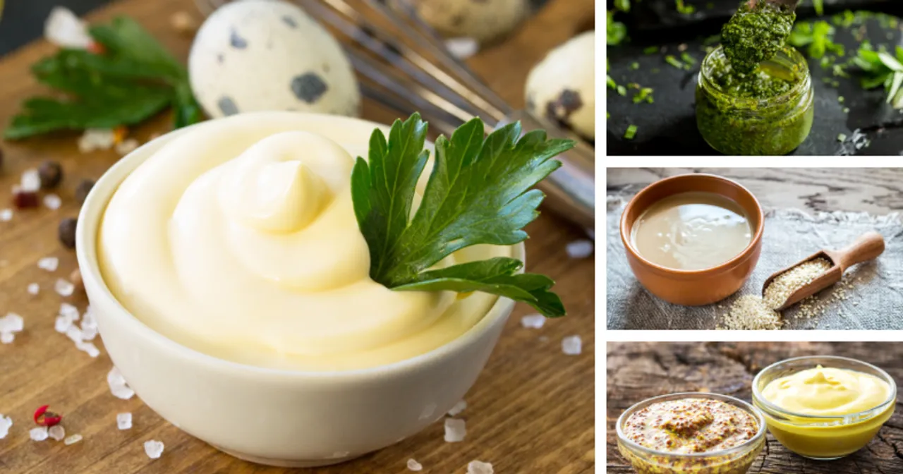 zdrowe zamienniki majonezu w miseczkach