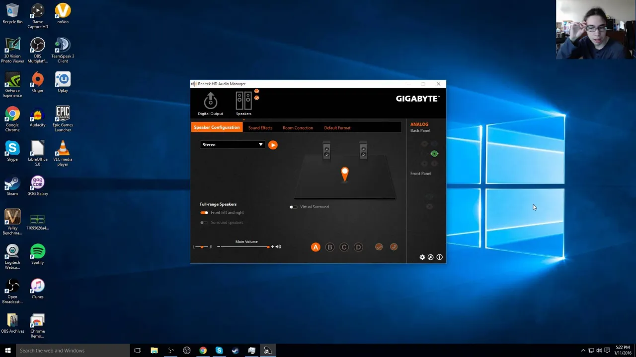 Windows panel sterowania dźwiękiem komunikacja