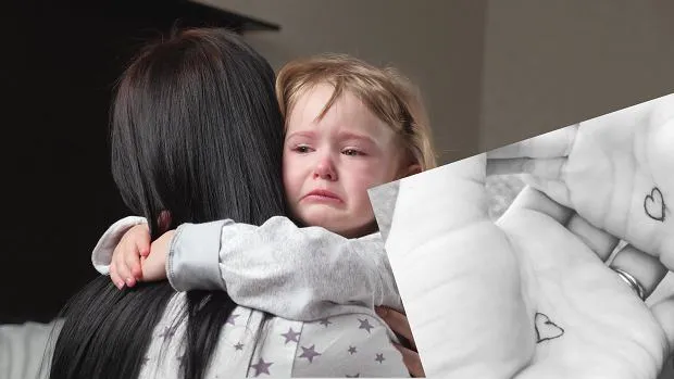 dziecko płacze rodzic przytula