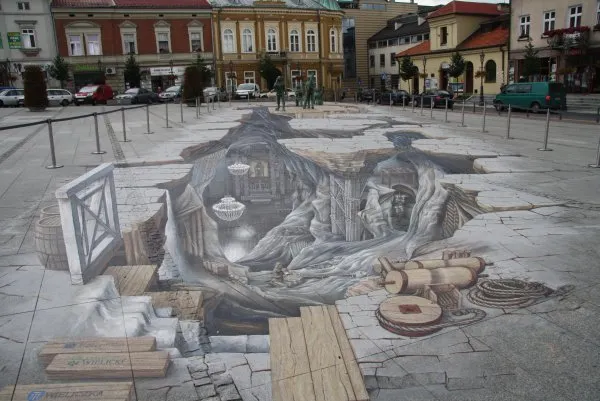 Wieliczka Rynek malowidło 3D Solny Świat