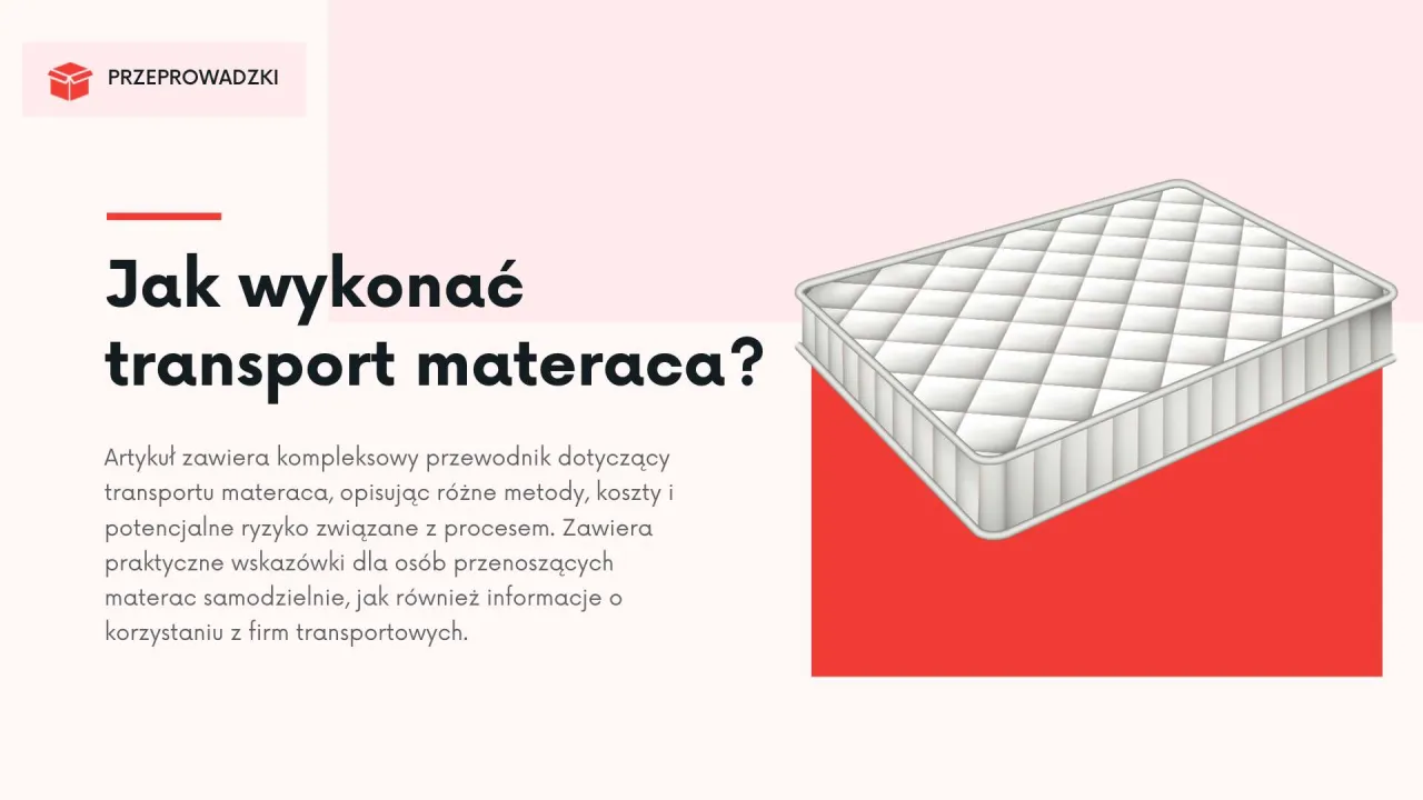 firma przeprowadzkowa transport materaca