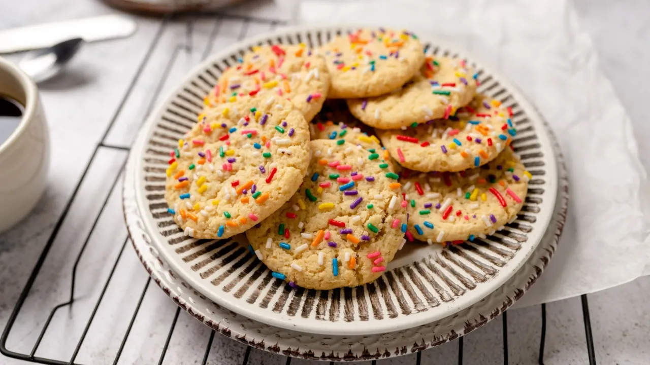 Idealne ciastka kruche na talerzu