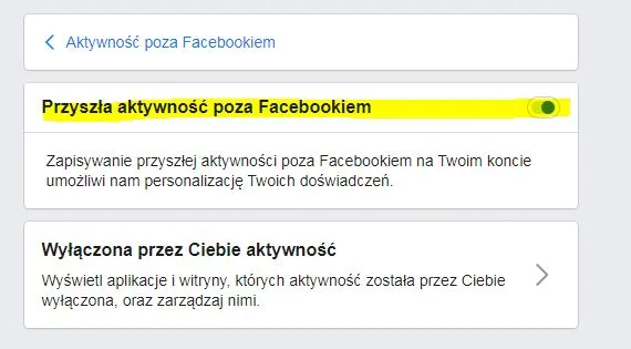 Jak zarządzać aktywnością poza Facebookiem