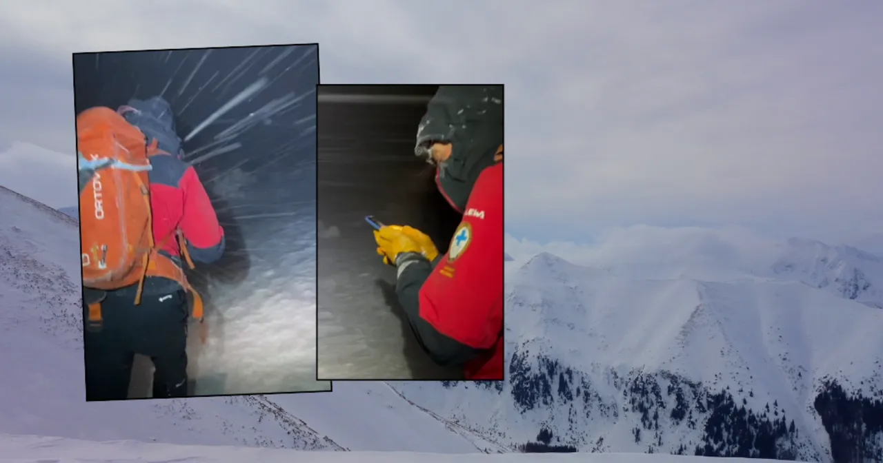 turysta w górach załamanie pogody