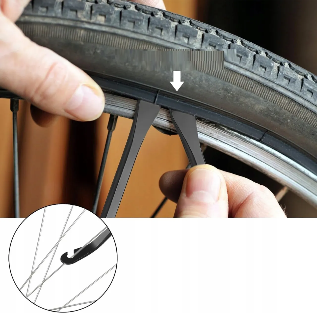narzędzia do wymiany opony rowerowej