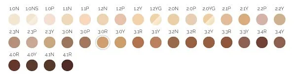 The Ordinary Concealer Swatches verschiedene Hautt&ouml;ne