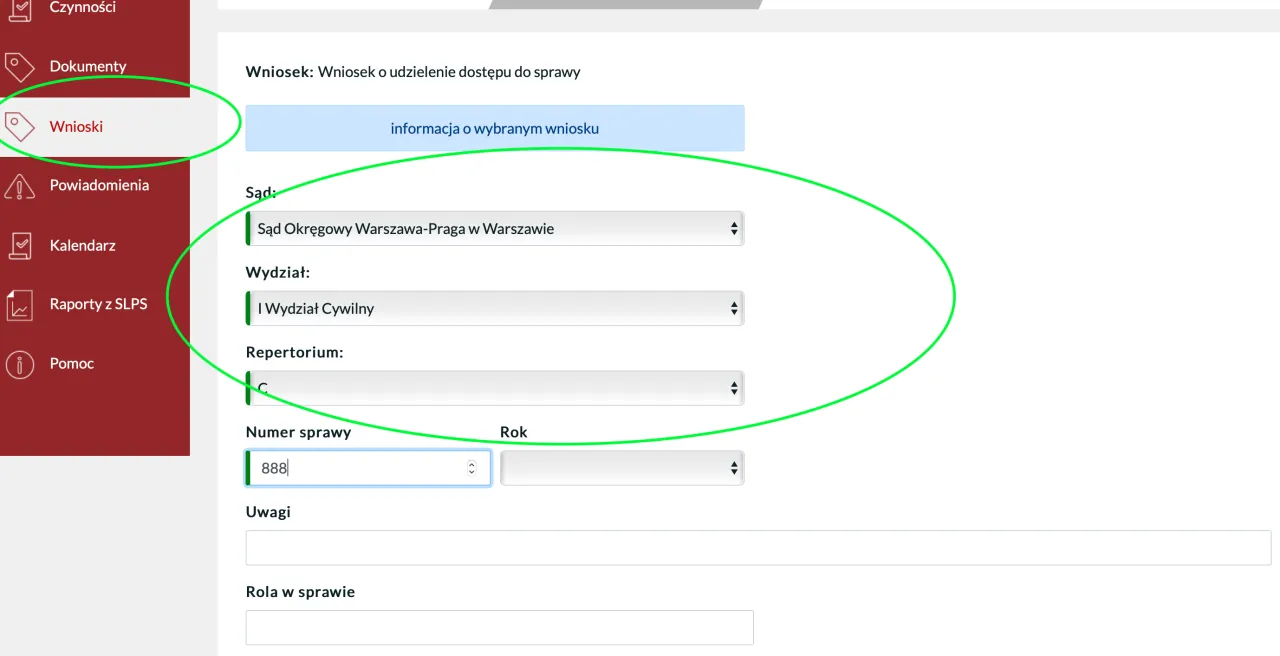 Portal Informacyjny Sąd&oacute;w Powszechnych zrzut ekranu