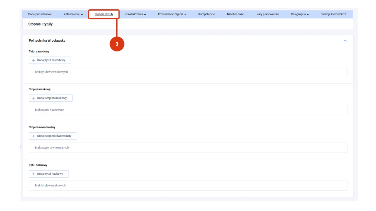 Tabela porównująca tytuł zawodowy i stopień naukowy