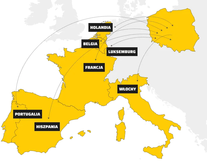 Mapa ekspansji InPostu w Europie