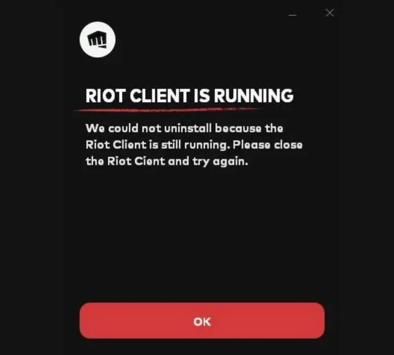 League of Legends Riot Client wylogowanie przycisk X