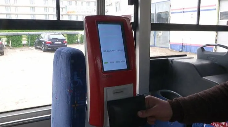 Automat biletowy w autobusie Kołobrzeg