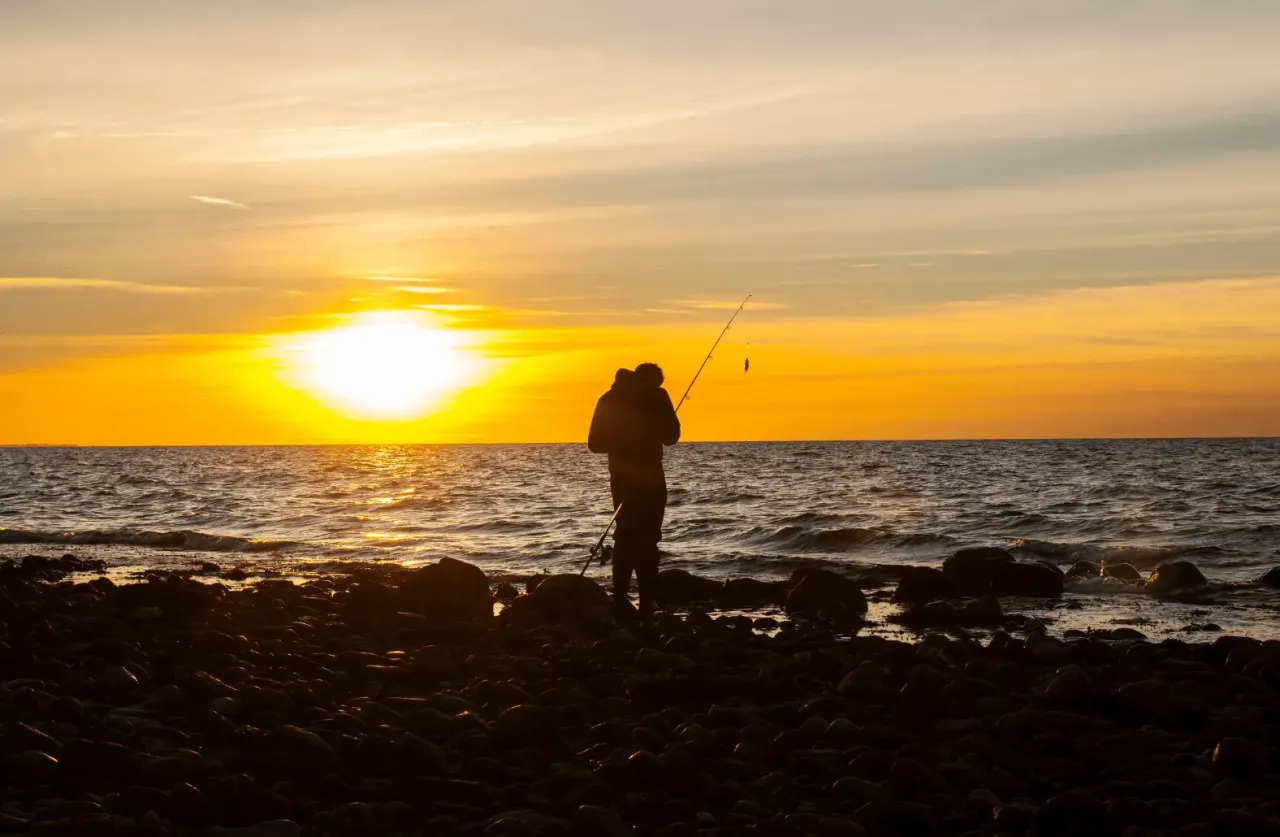 zestaw wędkarski na śledzia choinka