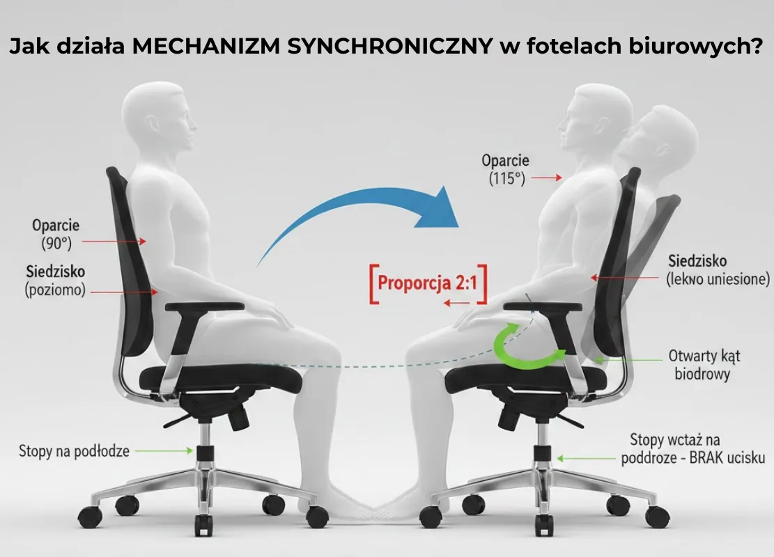 mechanizm synchron krzesło biurowe porównanie