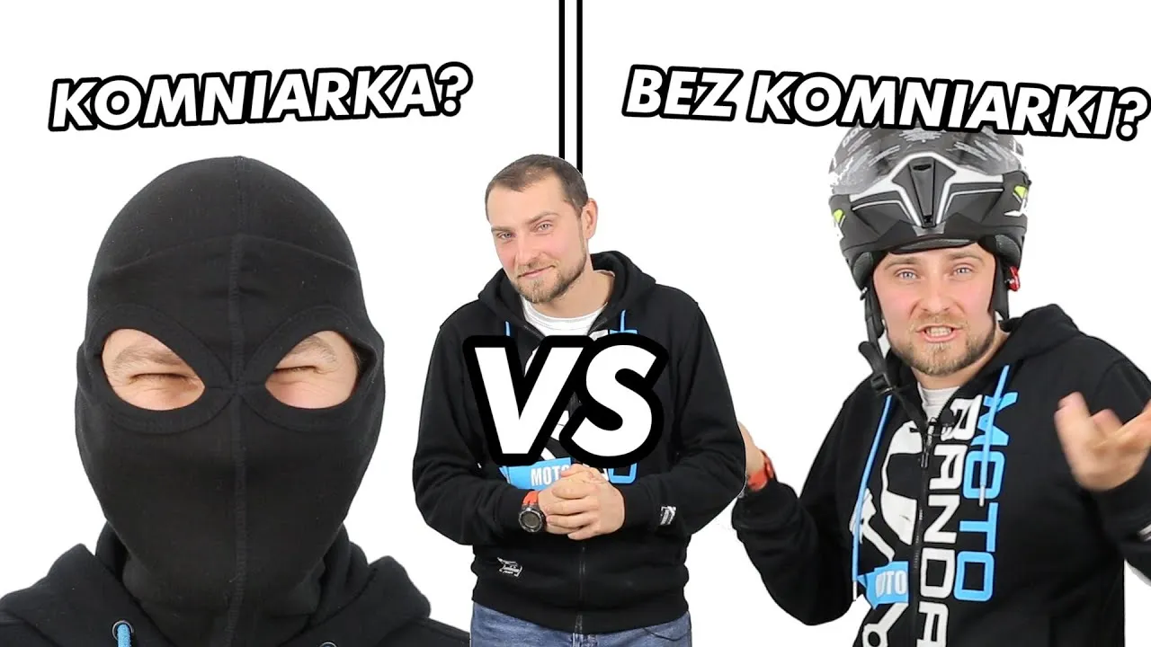 Motocyklista w kominiarce letniej pod kaskiem