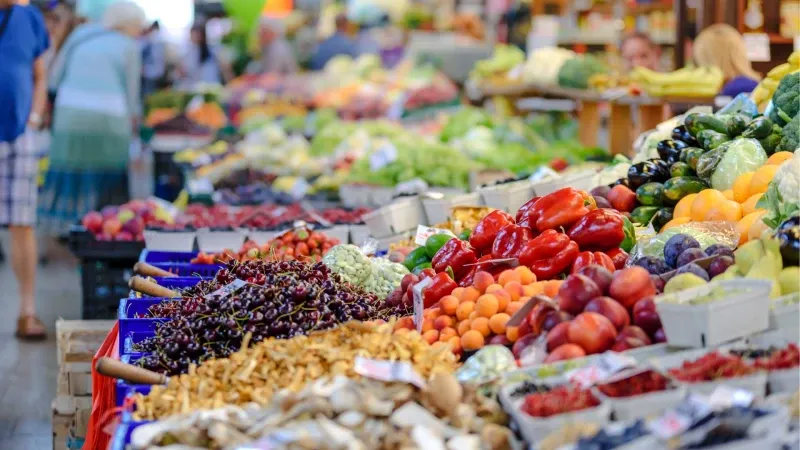 Cypryjskie produkty spożywcze na targu