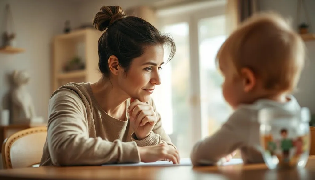 rozmowa kwalifikacyjna z nianią, rodzice zadają pytania opiekunce do dziecka