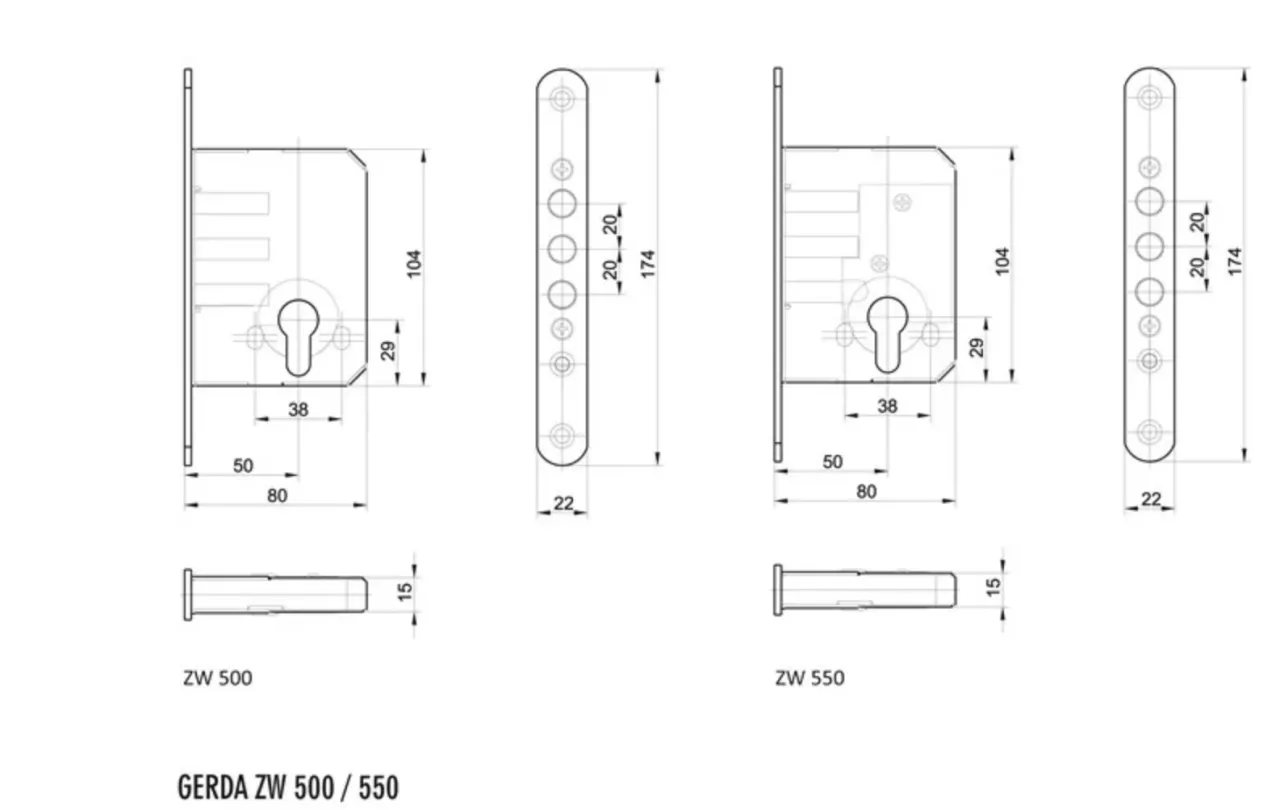 budowa zamka wpuszczanego schemat