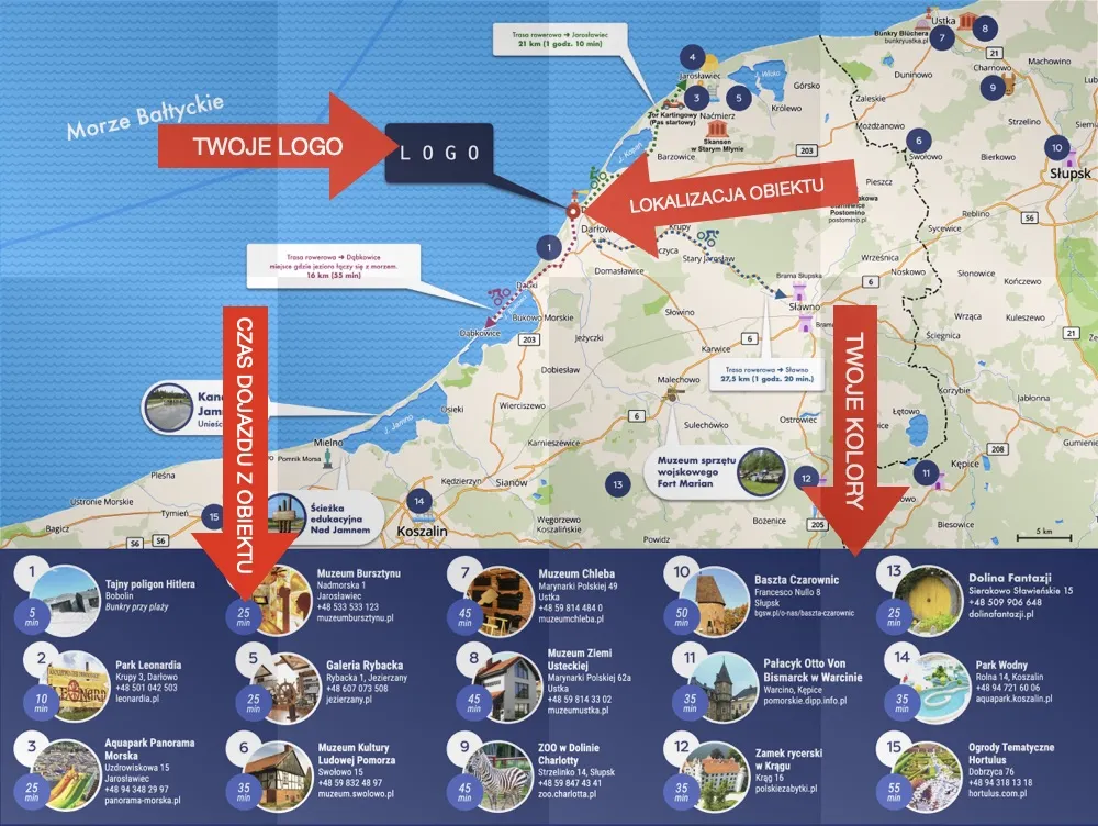 Darłówko mapa gastronomiczna