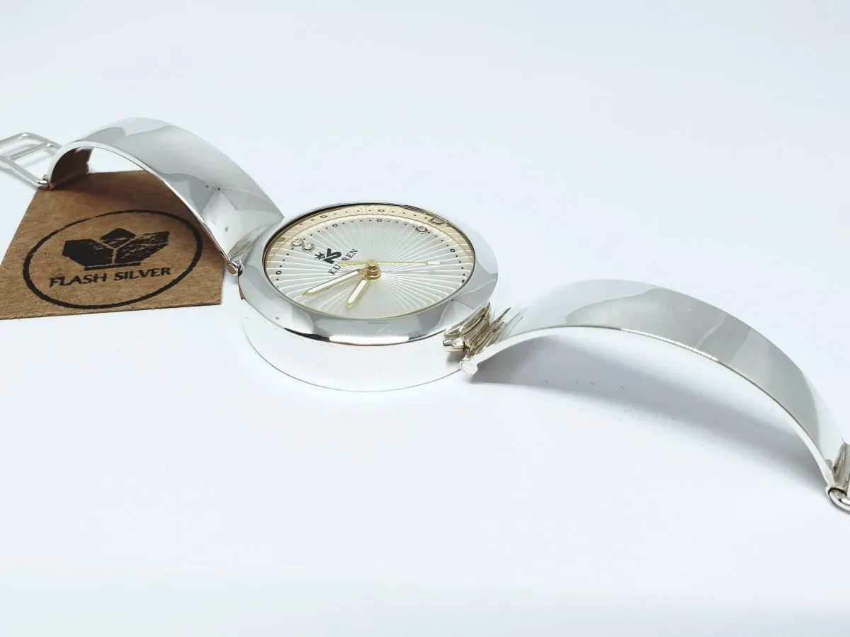 Modne zegarki damskie srebrne bransolety 2026