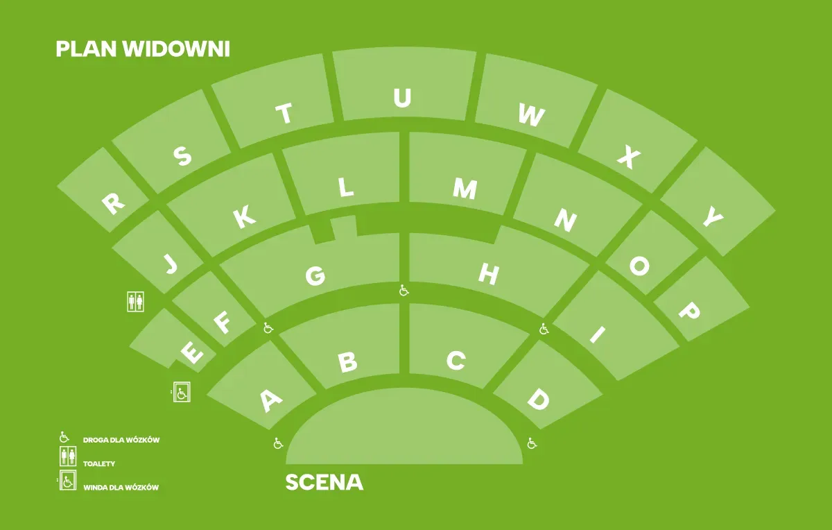 Opera Leśna Sopot widownia plan sektor&oacute;w