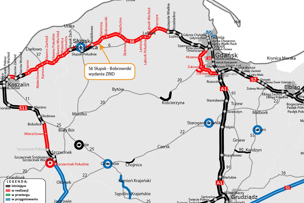 Trasa S6 Gdańsk Słupsk