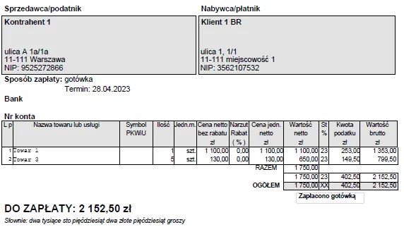 Wizualizacja struktury e-faktury XML KSeF