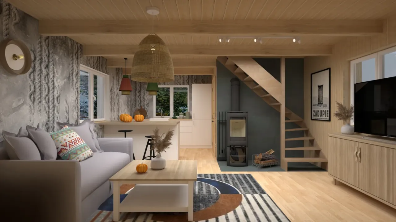 przykładowe wnętrze domku letniskowego na wynajem