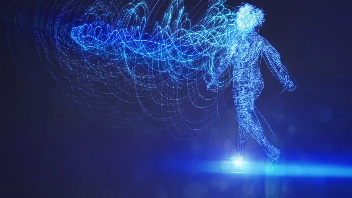 cyfrowa nieśmiertelność science fiction grafika