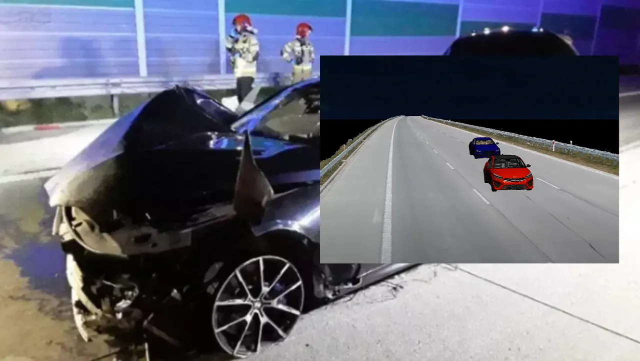 Wypadek A1 BMW Kia rekonstrukcja