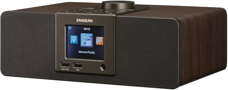 Sangean radio z wyświetlaczem i funkcjami Bluetooth Wi-Fi