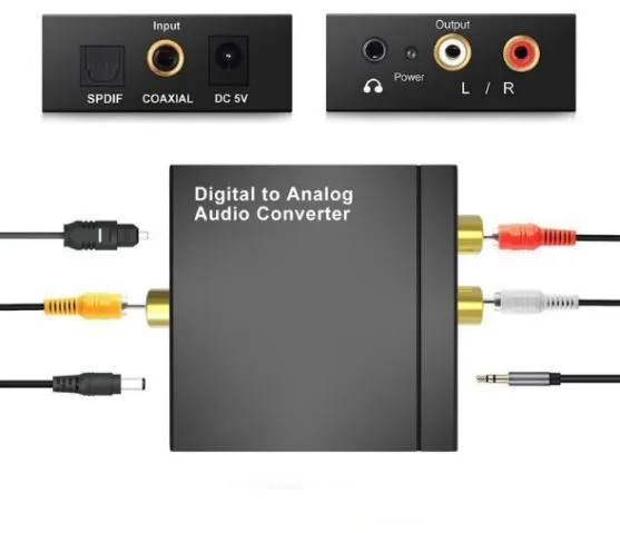 Konwerter DAC z wejściem optycznym i wyjściem jack 3.5mm