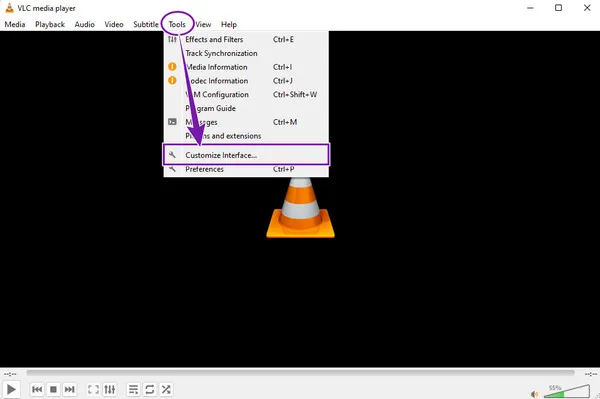 interfejs VLC Media Player, eksport klatki wideo