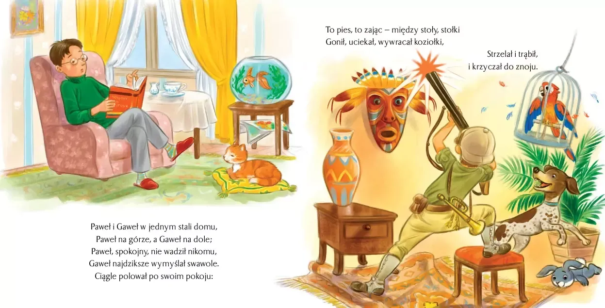 Paweł i Gaweł ilustracja klasyczna