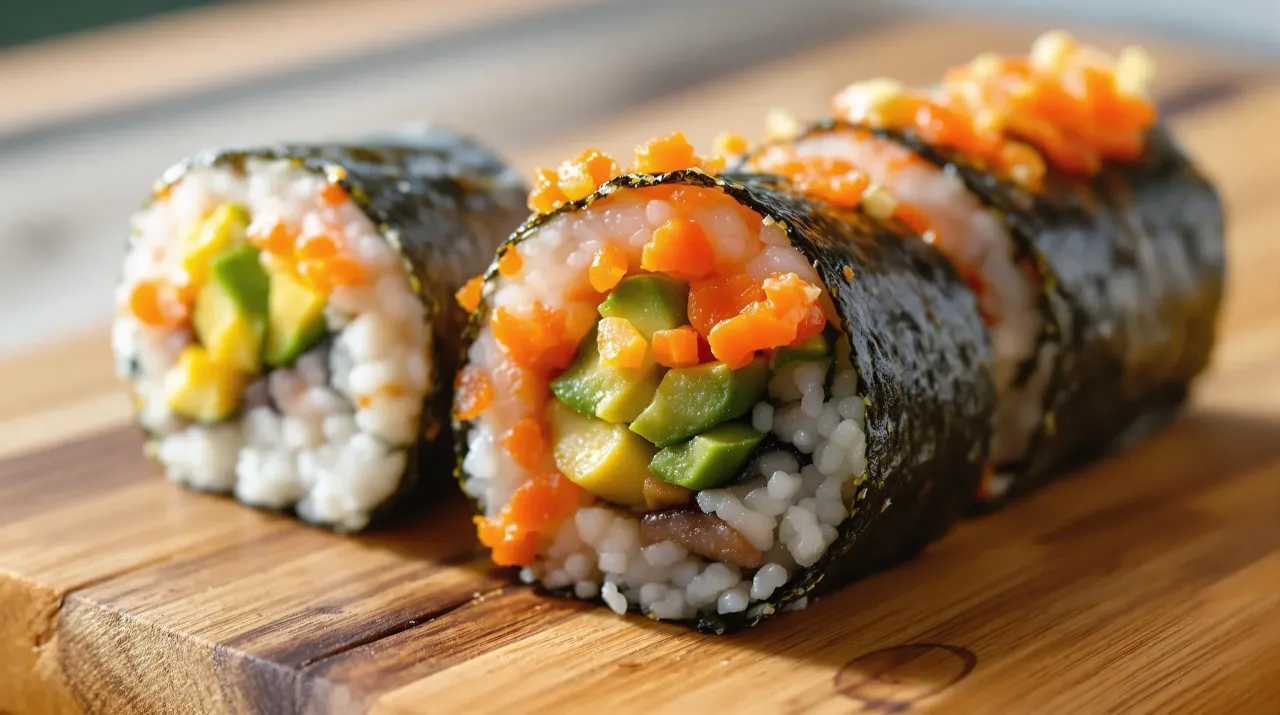 sushi wegetariańskie niskokaloryczne vs wysokokaloryczne