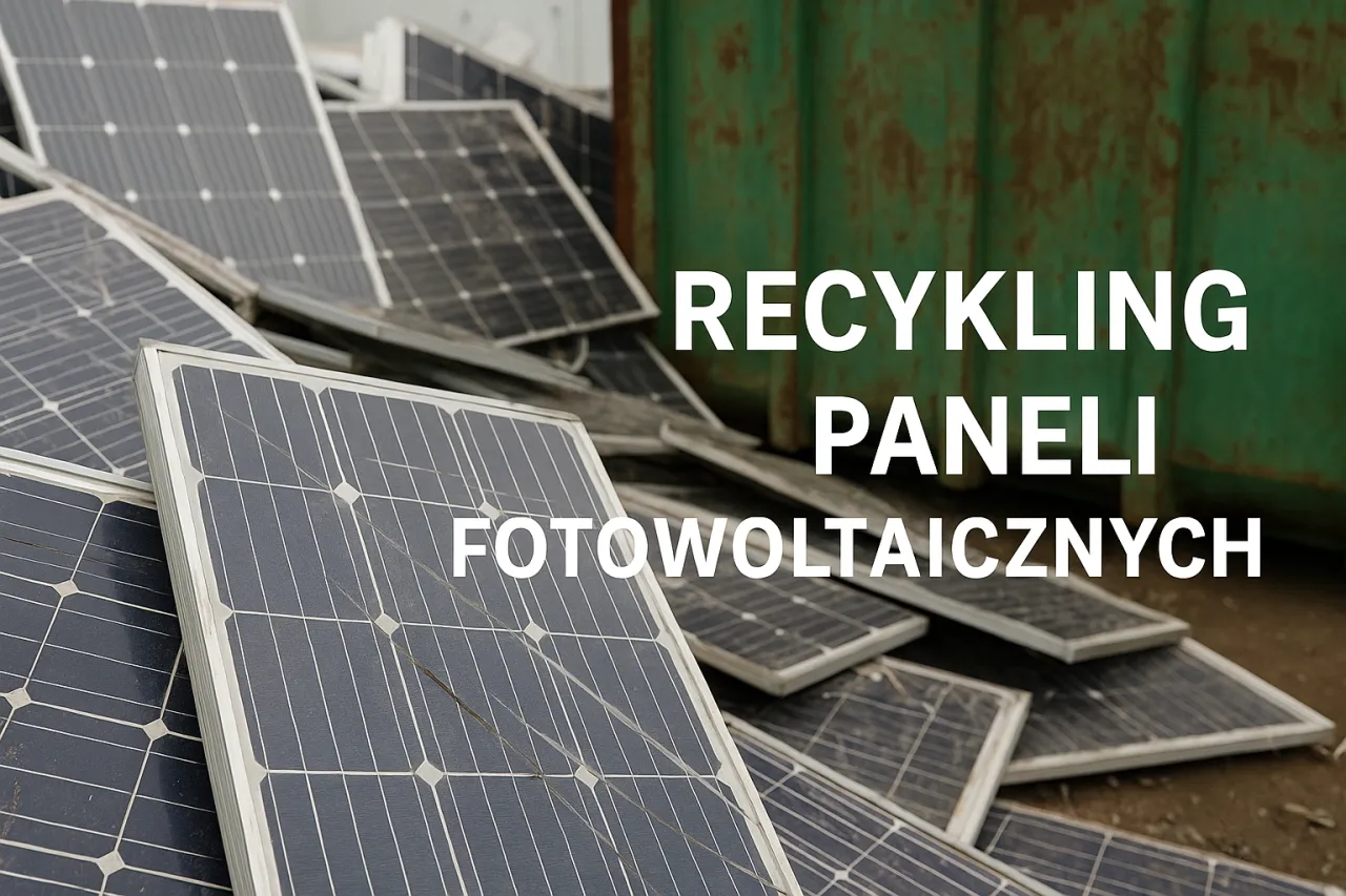 Stare panele fotowoltaiczne czekają na utylizację. Recykling paneli fotowoltaicznych to ważny krok w kierunku zr&oacute;wnoważonego rozwoju.