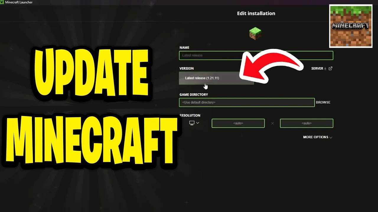 Minecraft Launcher aktualizacja instrukcja