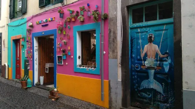Funchal malowane drzwi Zona Velha