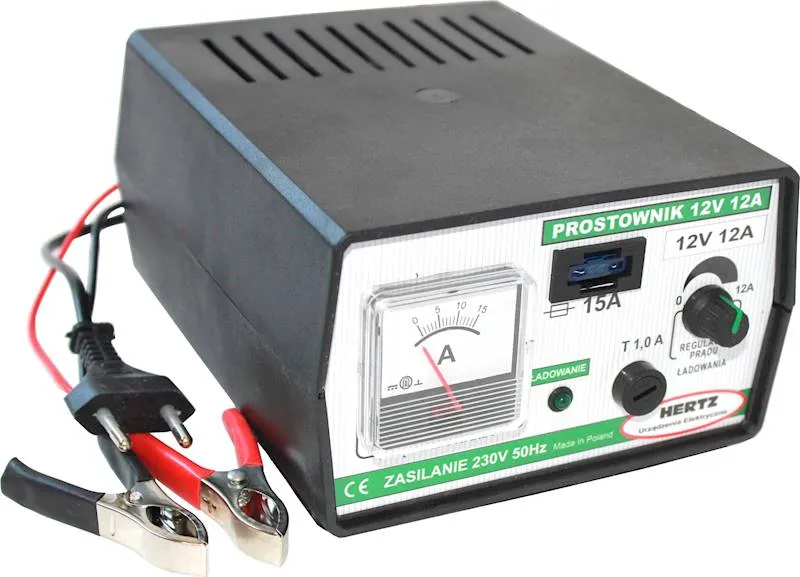 bezpieczne ładowanie akumulatora prostownikiem starego typu
