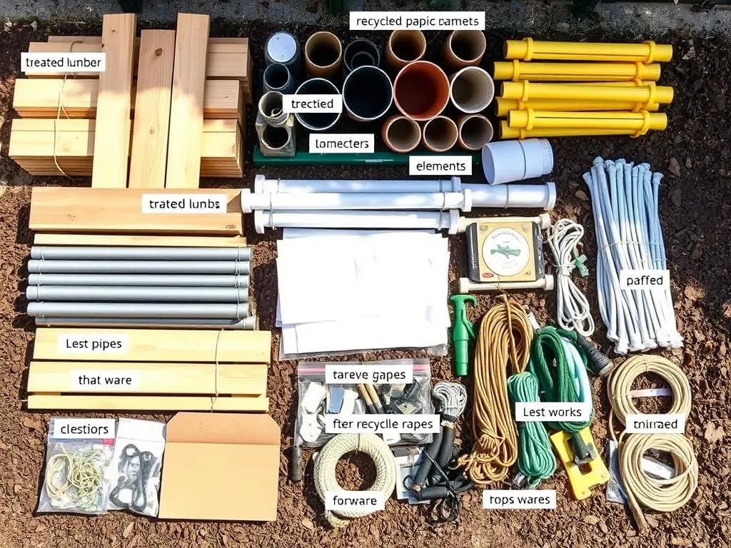 materiały do budowy placu zabaw drewno plastik metal