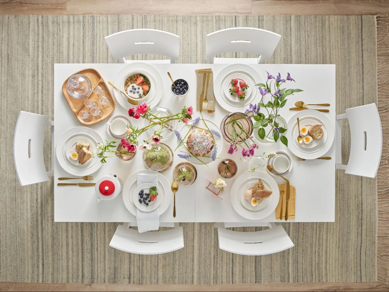 prawidłowe ustawienie kieliszk&oacute;w na stole schemat