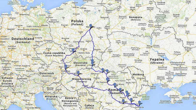 Kurorty Morza Czarnego Rumunia mapa