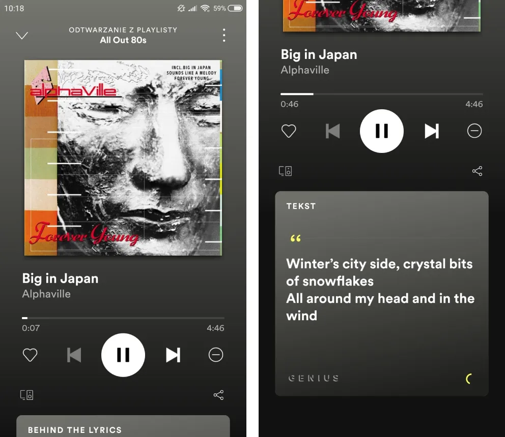 Spotify teksty piosenek jak włączyć instrukcja