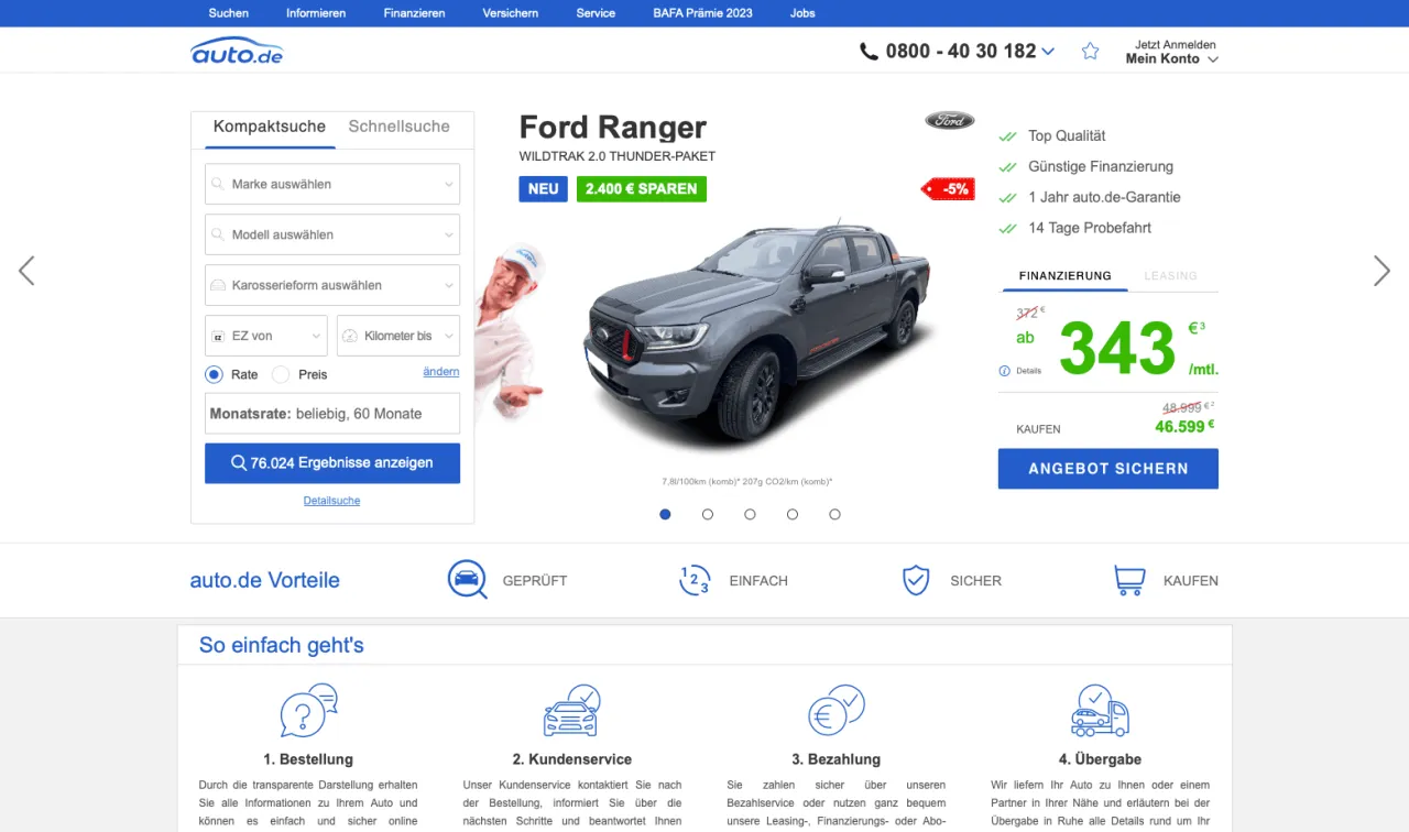 Ford Ranger na sprzedaż. Sprawdź, gdzie handlarze kupują auta w Niemczech, korzystając z wyszukiwarki.