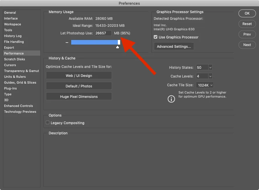 Photoshop ustawienia kompresji web vs druk