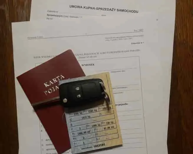 samoch&oacute;d z zagranicy dokumenty rejestracja