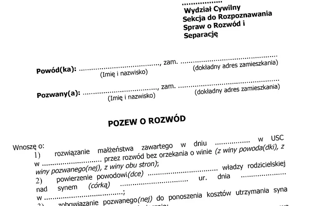 prawnik sporządzający dokumenty rozwodowe