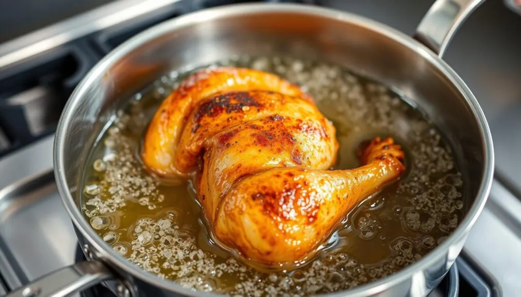 smażenie kurczaka w głębokim tłuszczu temperatura