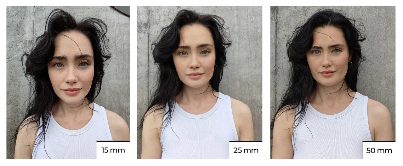 zniekształcenia obiektywu portret